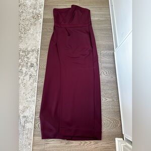 Boohoo Maxi Burgundy Dress